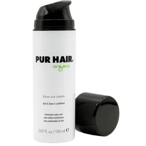 Pur Hair �kologisk Blow Out Cream &ndash; varmebeskyttende stylingcreme til glans og frizz-kontrol