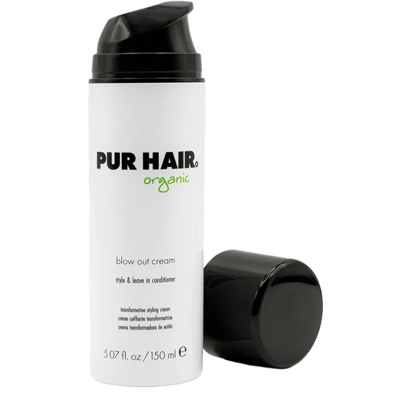 Pur Hair kologisk Blow Out Cream – varmebeskyttende stylingcreme til glans og frizz-kontrol