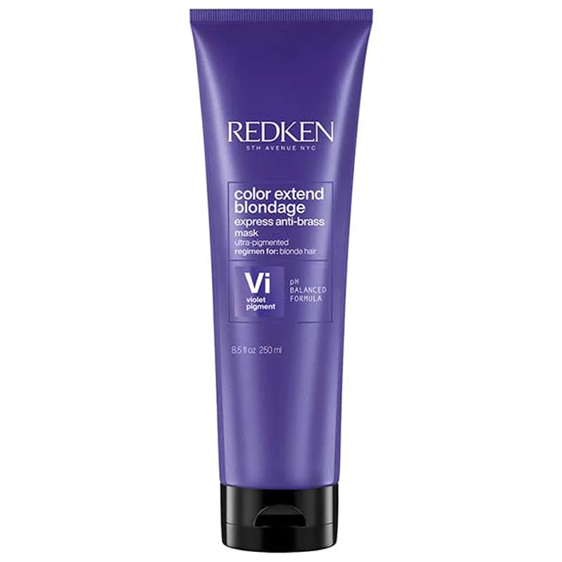 Redken Color Extend Blondage Express Anti-Brass Mask – lilla hrkur til blondt hr, der neutraliserer gule toner